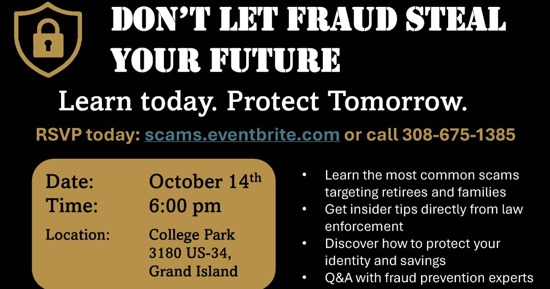 Scam Awareness Seminar Coming Later This Month