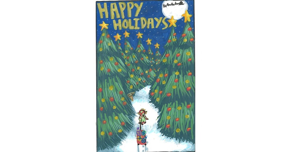 GISH Freshman Wins Annual Holiday Card Artwork Contest from Field of 1,400 Entries
