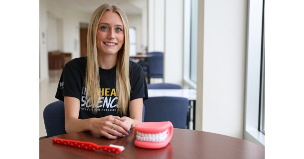 Mara Hemmer is a soon-to-be senior at UNK, where she’s studying biology as part of the pre-dental program. (Photo by Erika Pritchard, UNK Communications)