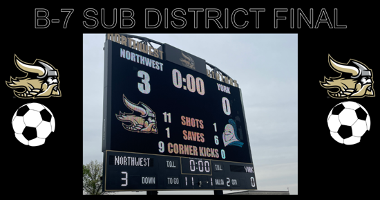 Northwest Girls Down York, 3-1, To Claim B7 Sub-District