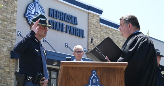 Colonel Waugh Sworn-In as Nebraska State Patrol Superintendent