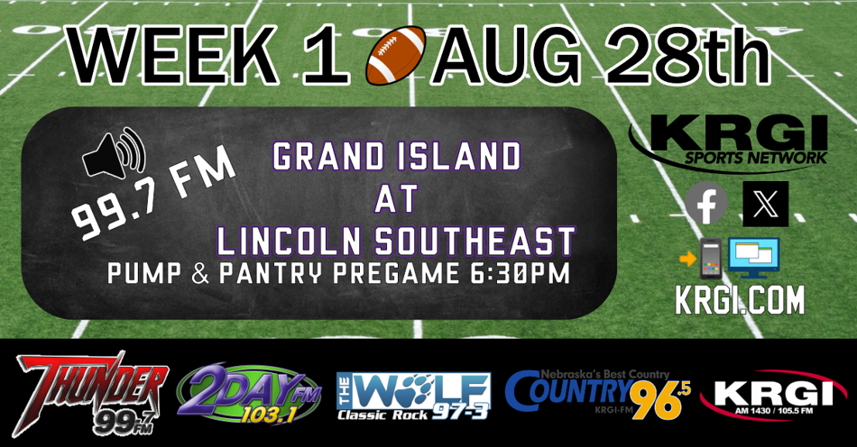 2025-08-28T18:30|Lincoln Southeast High School Vs Grand Island Senior High|HS Football|KRGI-HD3